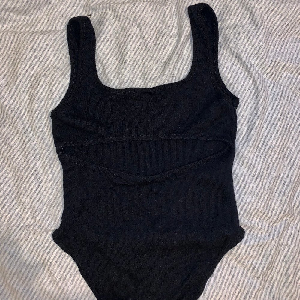 NWOT Black Cut-Out Bodysuit